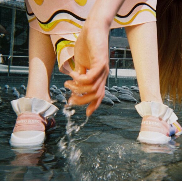 Emilio Puccii Sneakers City Up Trainer Shoes Ruffle Mesh Suede Colorblock 37 - Picture 12 of 12